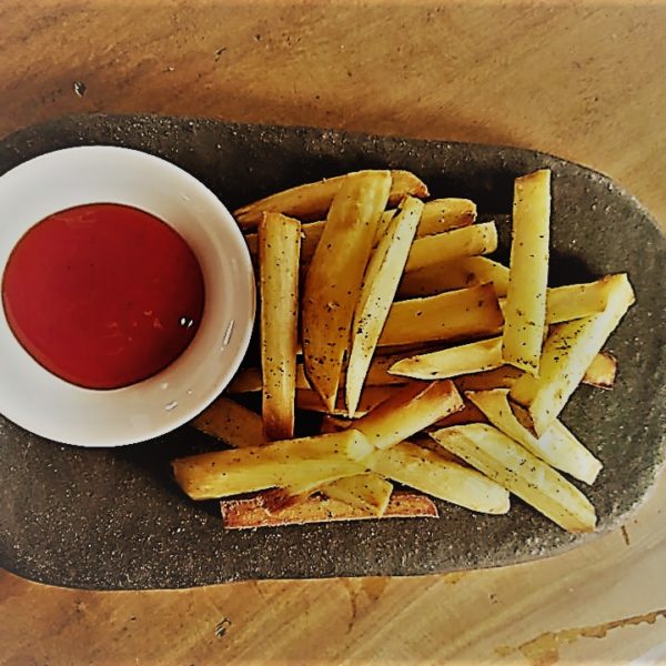 Home-grown sweet potato fries